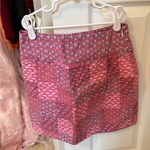 Vineyard Vines Pink and Blue Patchwork Mini Skirt